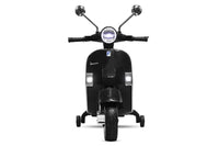 Thumbnail for License Piaggio Vespa scooter children motorcycle with training wheels electric car 2x 20W 12V 7Ah