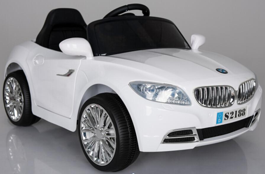 Kids 2x6V 15W TWO MOTORS Battery Powered BMW Style Electric Ride On Toy Car (Model: S2188) WHITE - LK Auto Factors