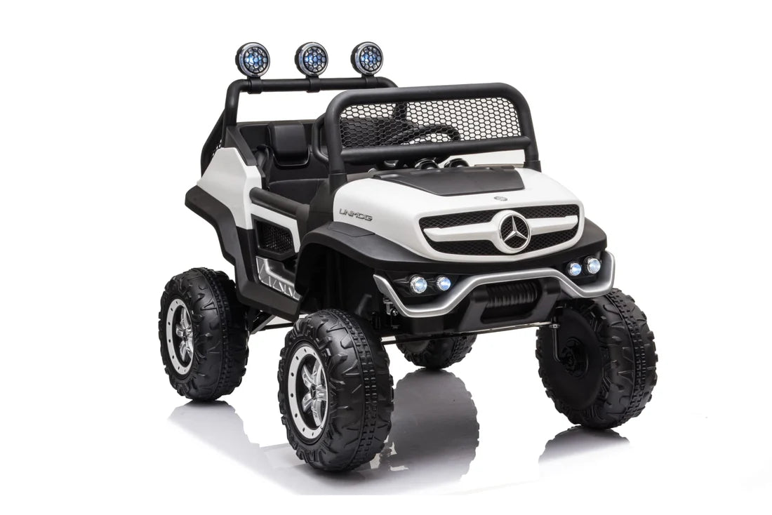 Mercedes Benz Unimog Ride-On – 12V Electric 4WD with Leather Seat, MP3 & USB