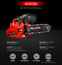 Thumbnail for BU-KO 26 cc Lightweight 3.5kg – Top Handled Petrol Chainsaw