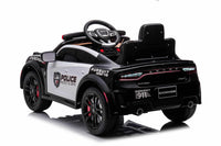 Thumbnail for Kids’ 12V Black / White Electric Dodge Police Car – With Microphone, Parental Control & Safety Features