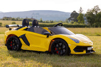 Thumbnail for Licensed Yellow Lamborghini Ride-On – Electric Car with Scissor Doors, Leather Seats & Parental Control | Police Engine truck,TRUCKS & PLANTS