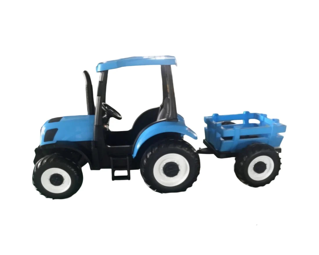 Exclusive 24V Electric Blue Tractor and Trailer Included