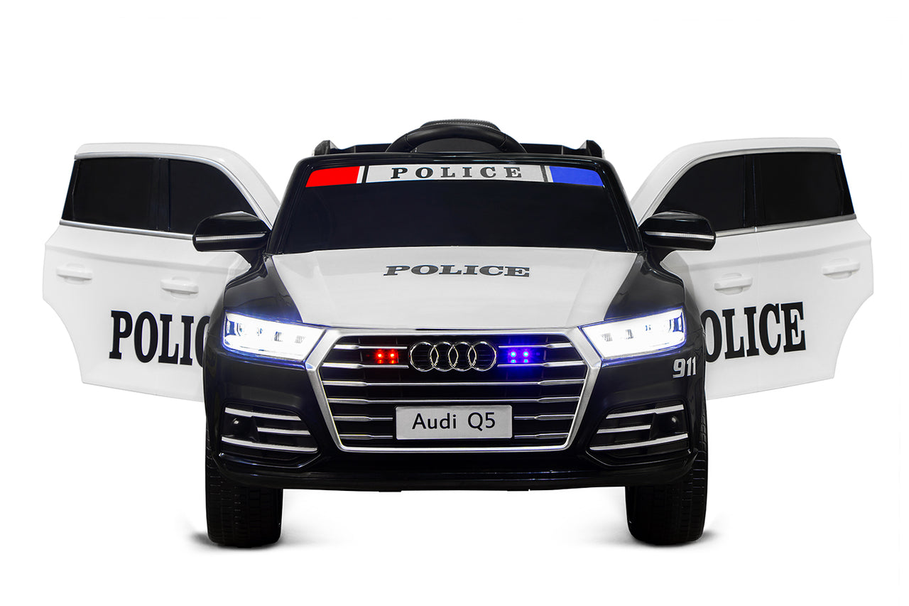 License children electric car Audi Q5 Policecar 2x 40W 12V 7Ah 2.4G RC Bluetooth | Audi Q5,partially,SALOON & HOT HATCHES