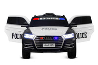 Thumbnail for License children electric car Audi Q5 Policecar 2x 40W 12V 7Ah 2.4G RC Bluetooth