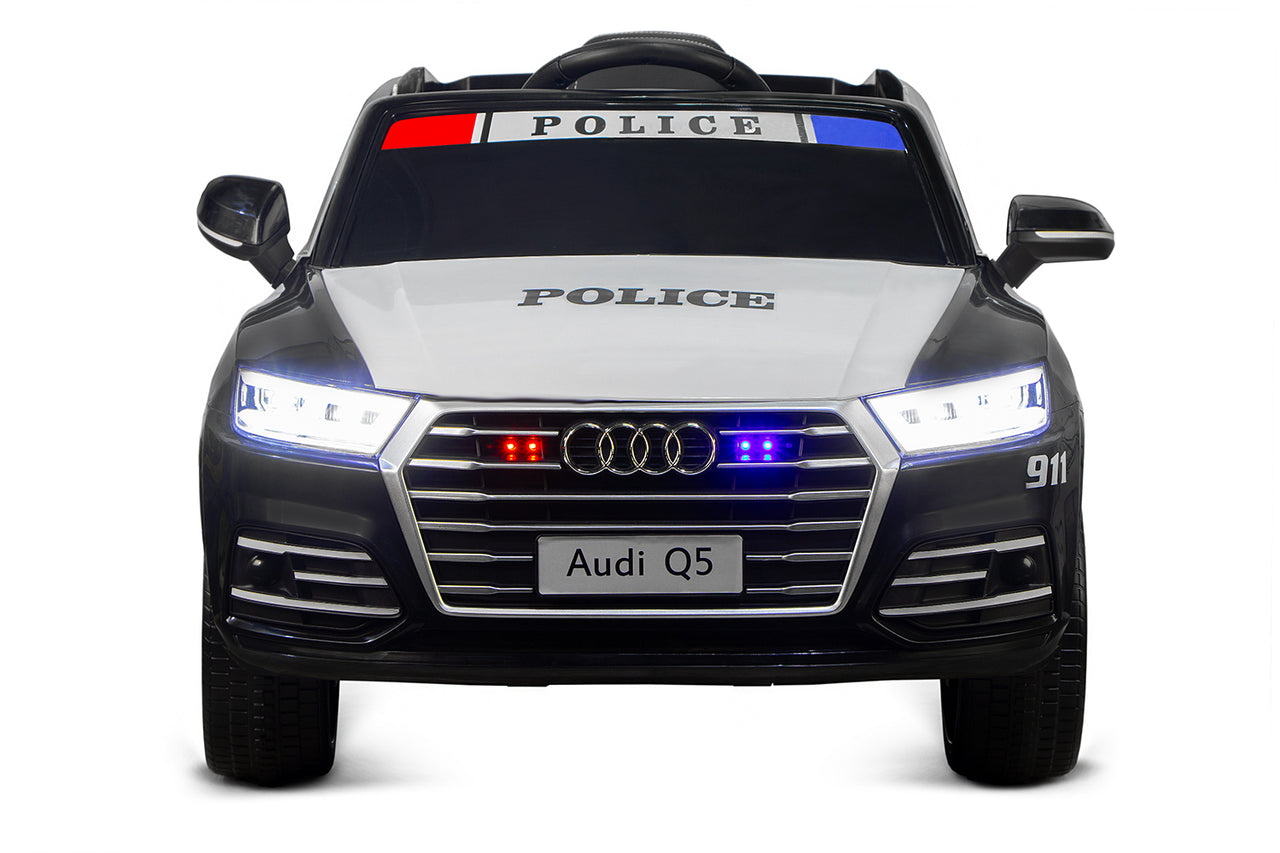 License children electric car Audi Q5 Policecar 2x 40W 12V 7Ah 2.4G RC Bluetooth