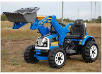 Thumbnail for KINGDOM- 12v Electric Tractor with Loader - Blue