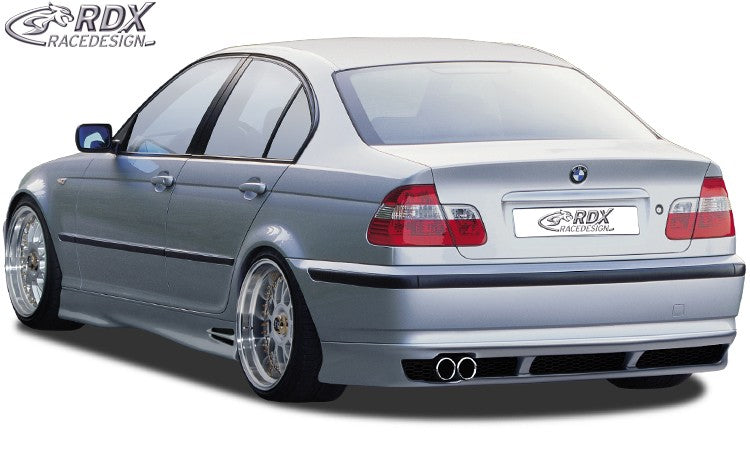 LK Performance rear bumper extension BMW 3-Series E46 compact sedan 2002+