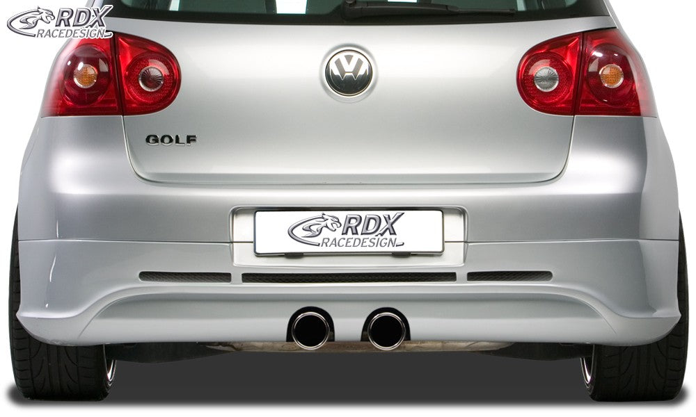 LK Performance RDX rear bumper extension VW Golf 5 "GTI/R-Five" with exhaust hole for R32-Exhaust
