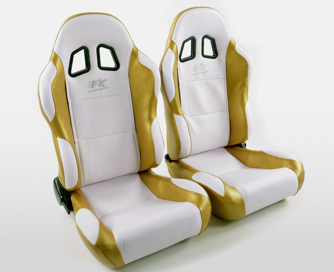 Sportseat Set Miami artificial leather white gold | Sports seats,Sportseat Set