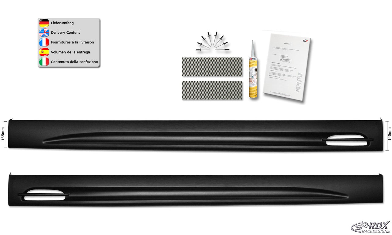 LK Performance RDX Sideskirts VW Polo 86c2f "GT-Race