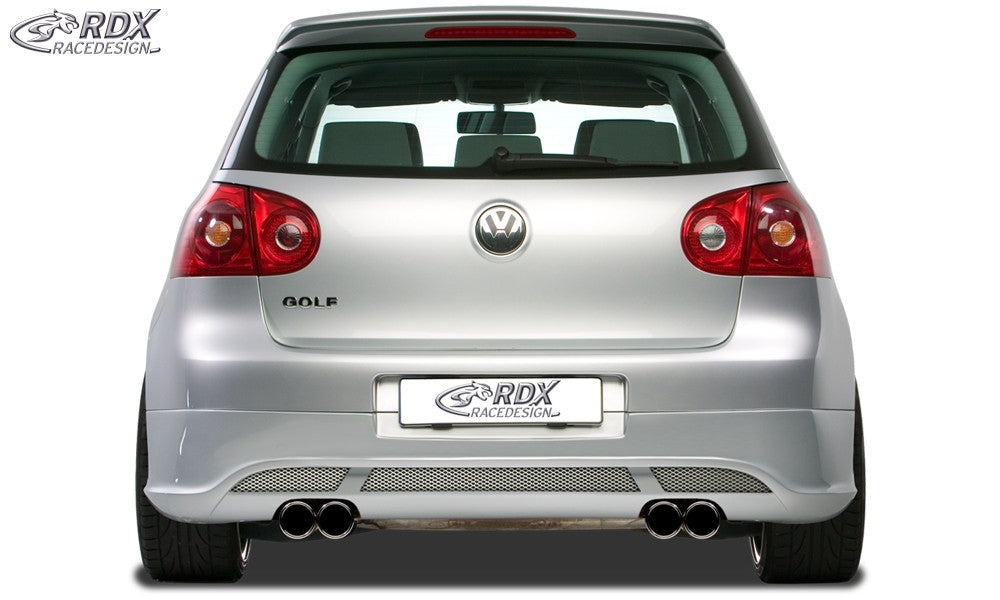 LK Performance RDX rear bumper extension VW Golf 5 "V2" with exhaust hole left & right