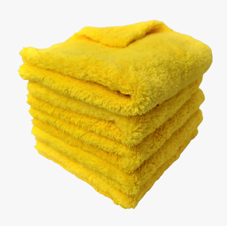 500gsm Plush Microfibre Edgeless Korean Cloth Yellow