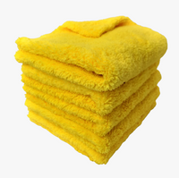 Thumbnail for 500gsm Plush Microfibre Edgeless Korean Cloth Yellow