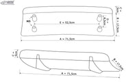 Thumbnail for LK Performance Rear Diffusor U-Diff XL (wide version) Universal C-crosser