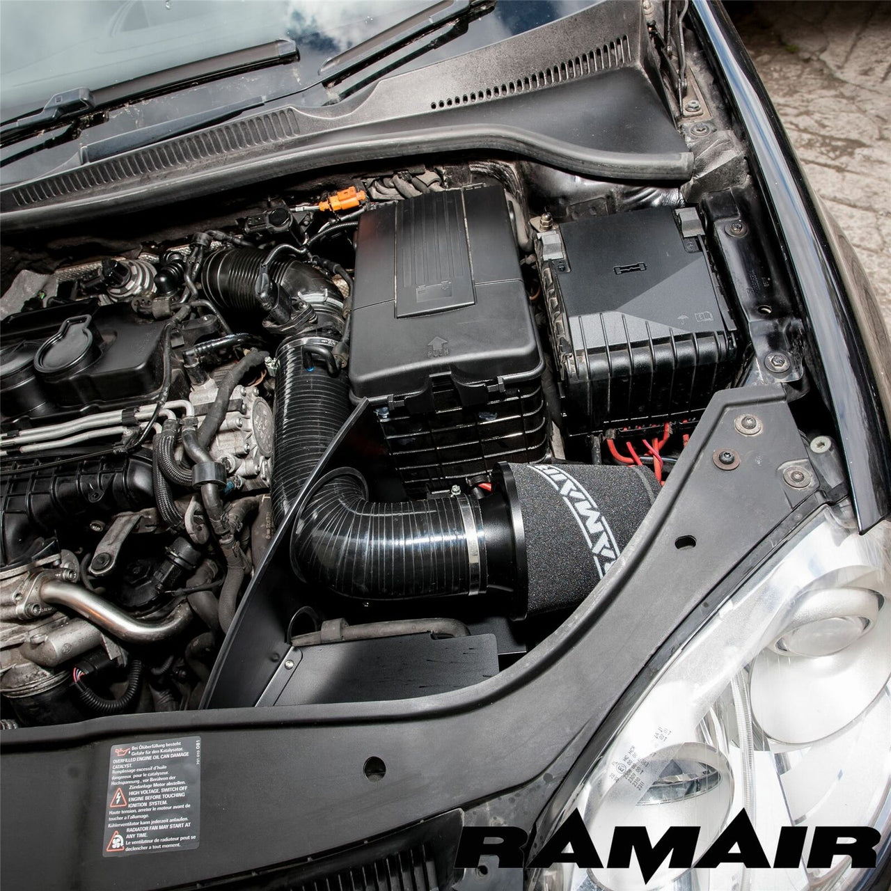 Ramair Cone Air Filter Intake Induction Kit Heat Shield for VW