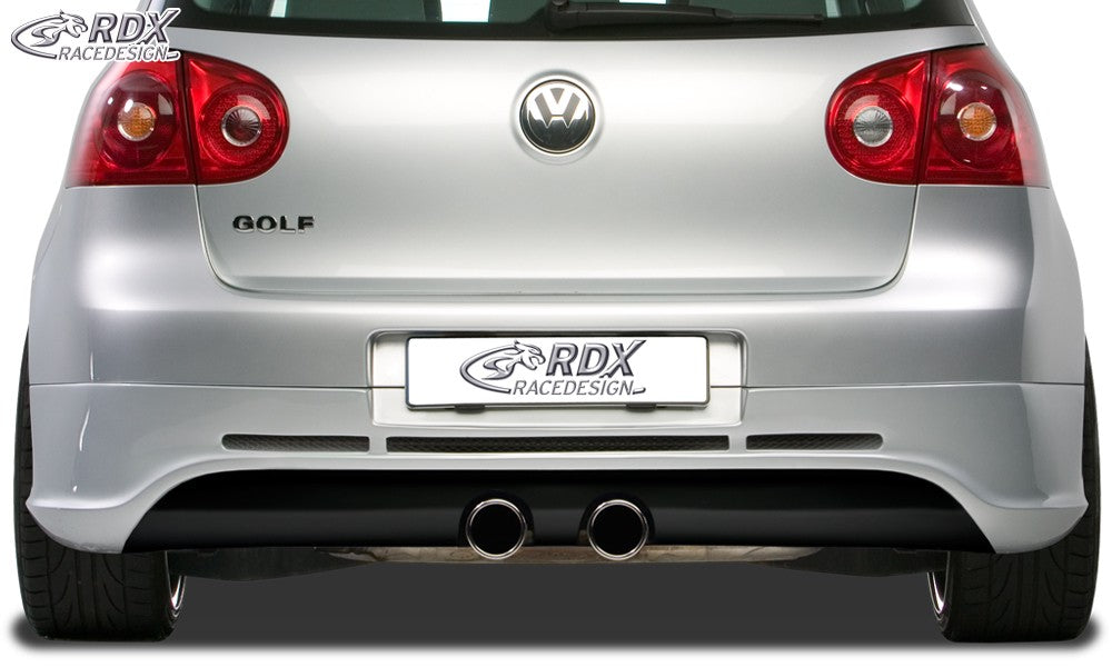 LK Performance RDX rear bumper extension VW Golf 5 "GTI/R-Five" with exhaust hole for R32-Exhaust