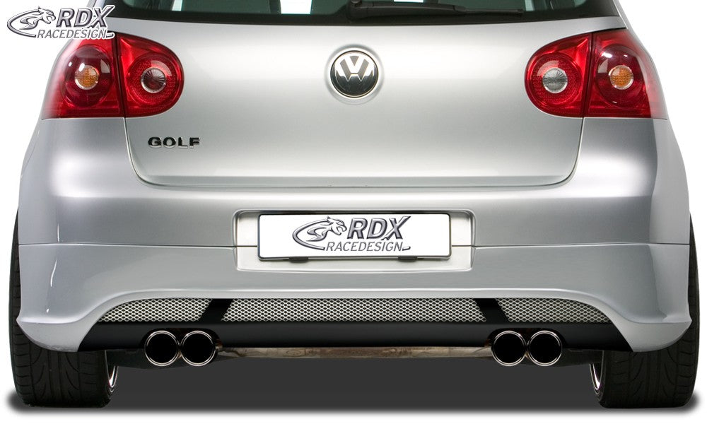 LK Performance RDX rear bumper extension VW Golf 5 "V2" with exhaust hole left & right