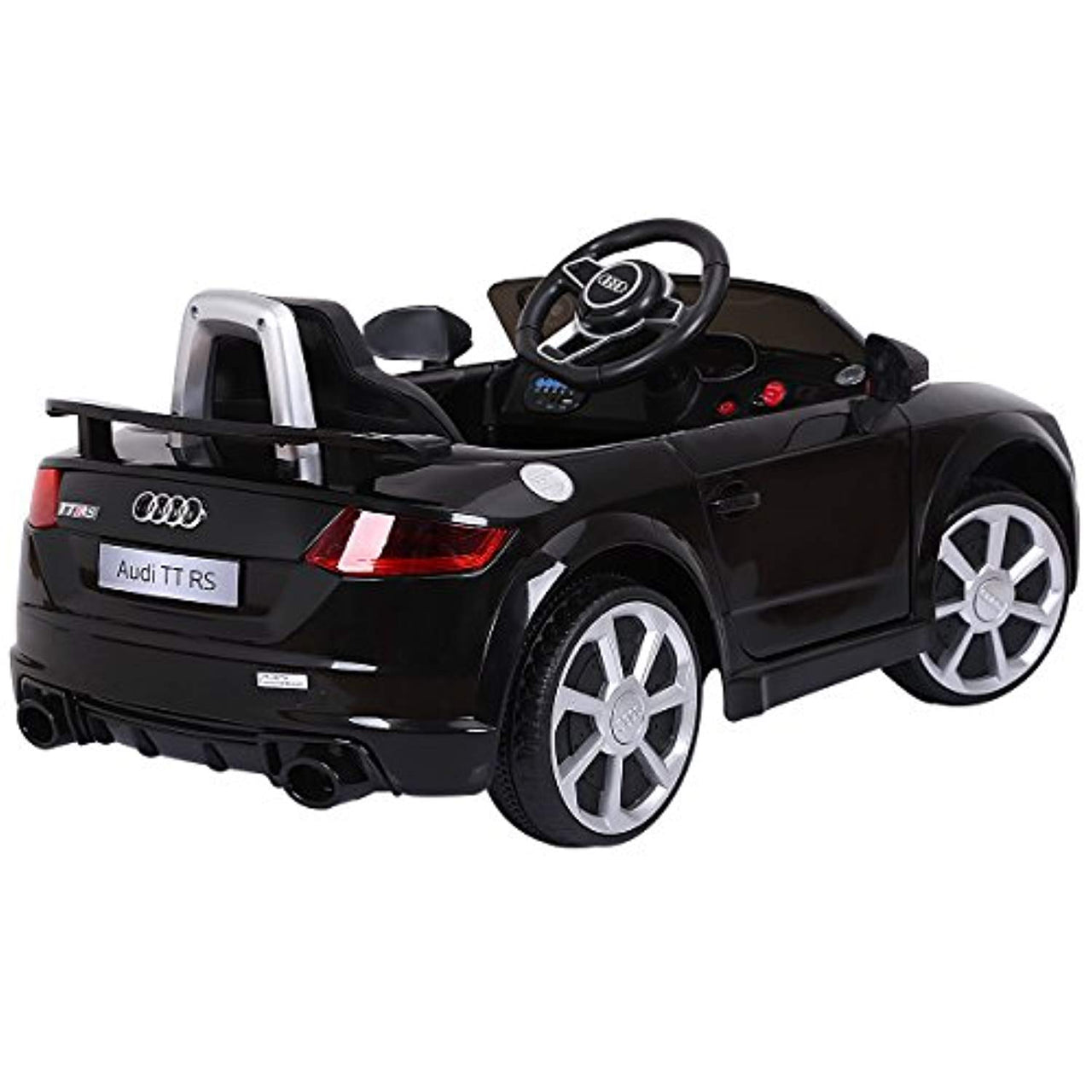 New 2019 Kids Ride On Car, Licensed 12V Audi TT RS, Remote Control Manual Two Modes Operation, MP3 Lights (Black) - LK Auto Factors