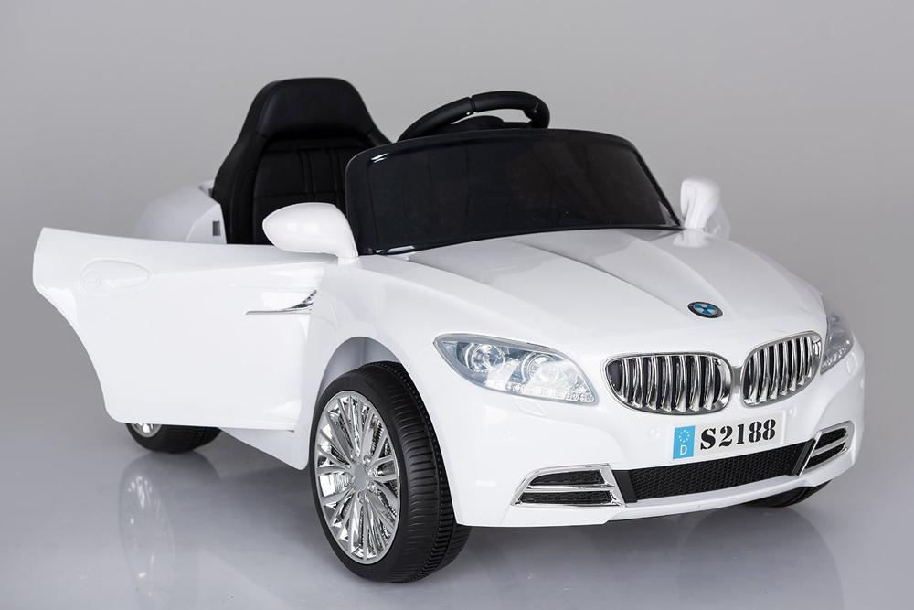 Kids 2x6V 15W TWO MOTORS Battery Powered BMW Style Electric Ride On Toy Car (Model: S2188) WHITE - LK Auto Factors