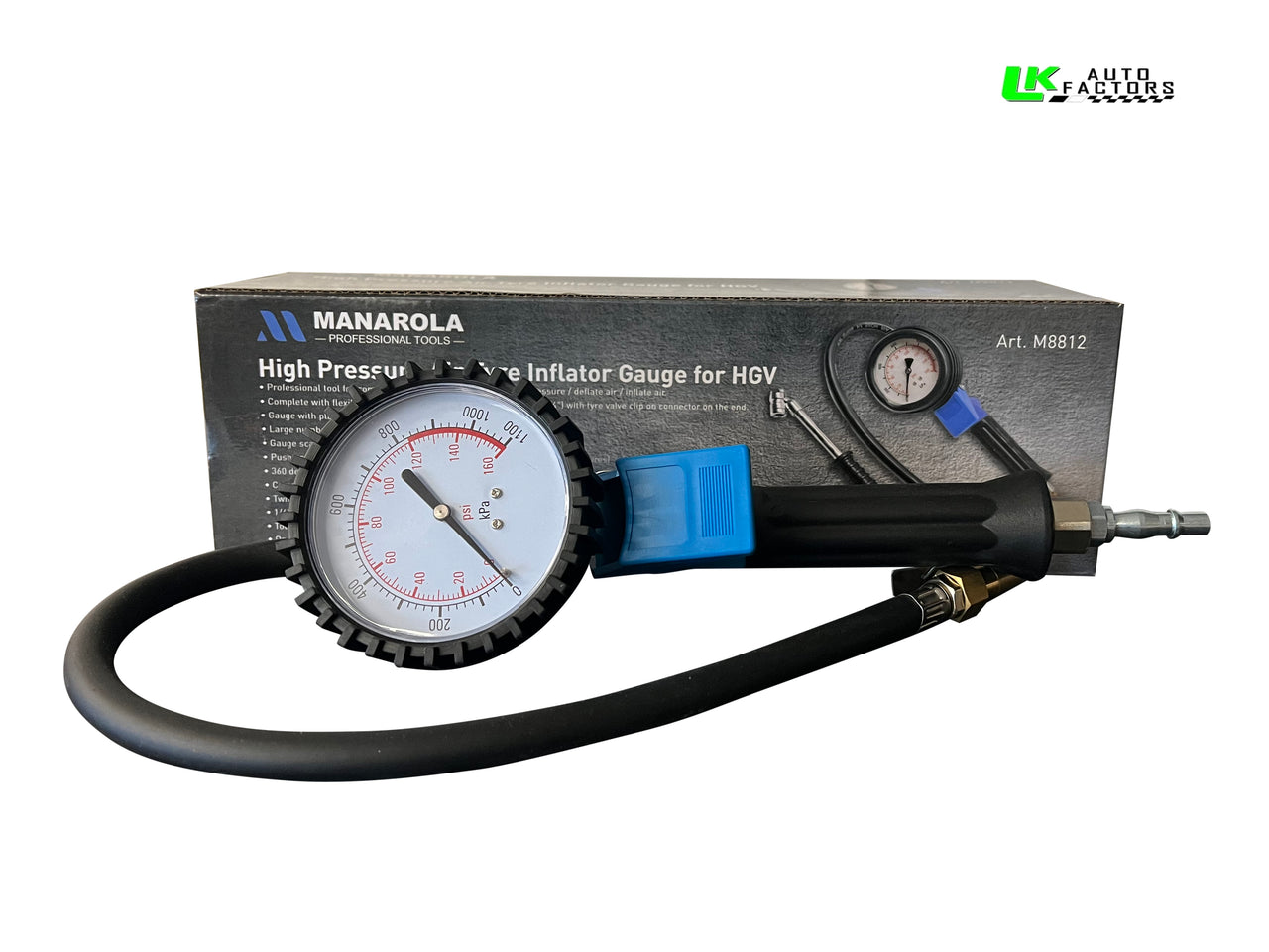 HIGH PRESSURE AIR TYRE INFLATOR GUAGE FOR HGV