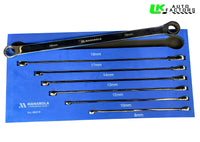 Thumbnail for NEW 7 PIECE DOUBLE RING EXTRA LONG RATCHET SPANNER SET 8-19mm