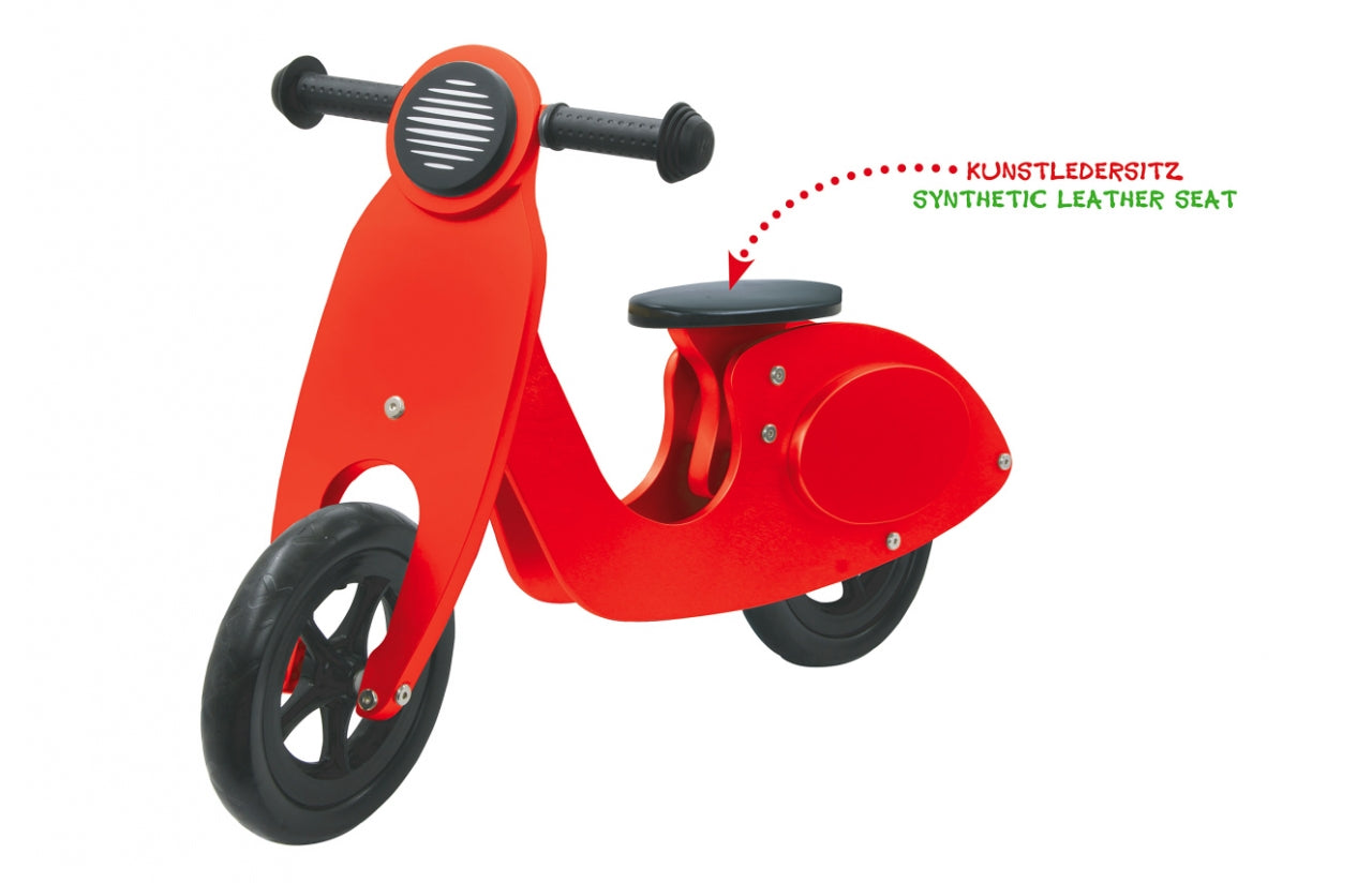 Push-Bike Wood Scooter red