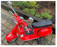 Thumbnail for Licensed Vespa 12V Electric Ride On Motorbike (Red)