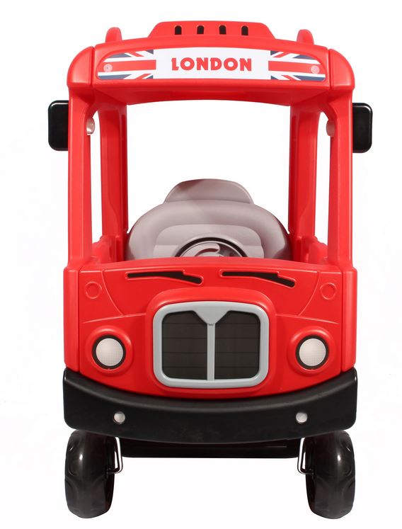 London Bus Roof Car, Kids Ride-On, Foot to Floor Slider, Mini Vehicle Push Car With Music, For Ages 12 Months to 5 Years