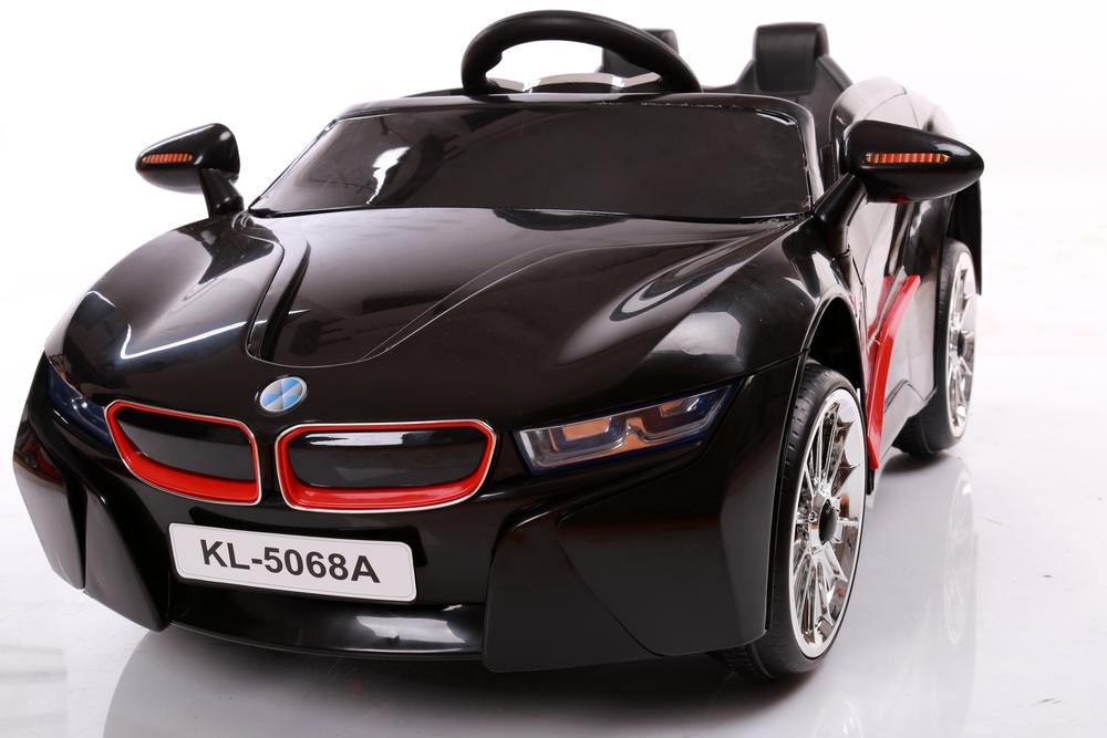 Kids 2x6V 15W TWO MOTORS Battery Powered UNBRANDED BMW i8 Style Electric Ride On Toy Car (Model: KL1888) BLACK - LK Auto Factors