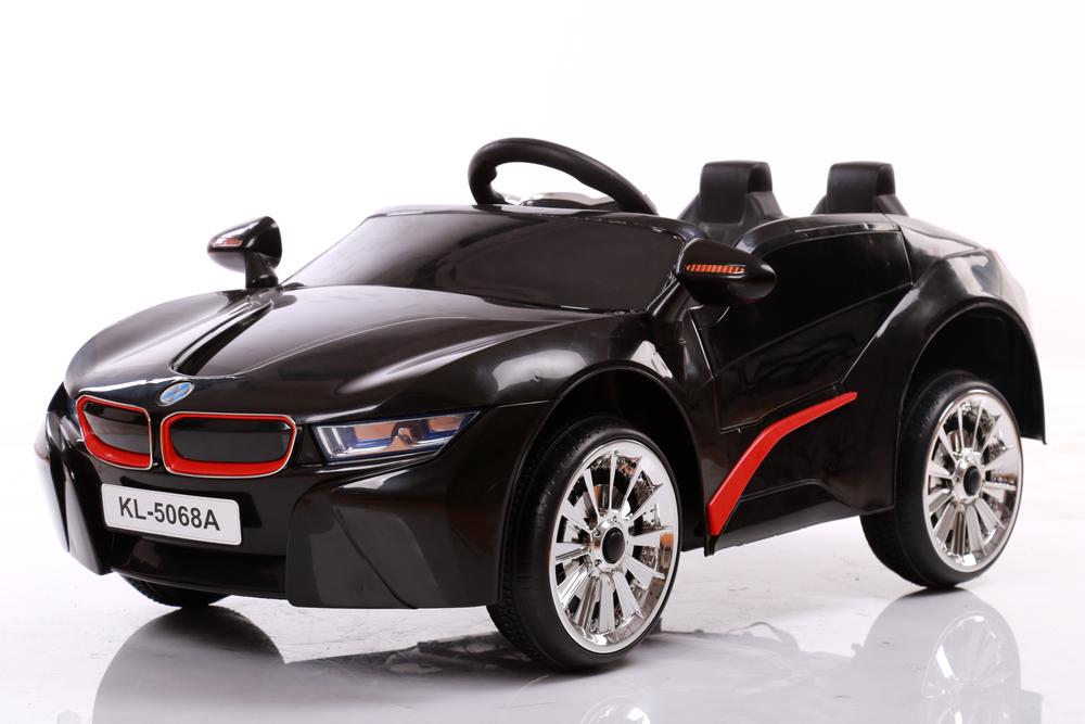 Kids 2x6V 15W TWO MOTORS Battery Powered UNBRANDED BMW i8 Style Electric Ride On Toy Car (Model: KL1888) BLACK - LK Auto Factors