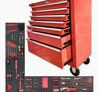 Thumbnail for BRAND NEW TROLLEY HEAVY DUTY TOOL ROLLER CABINET,  TOOL BOX WITH 4 DRAWERS FULL OF TOOLS