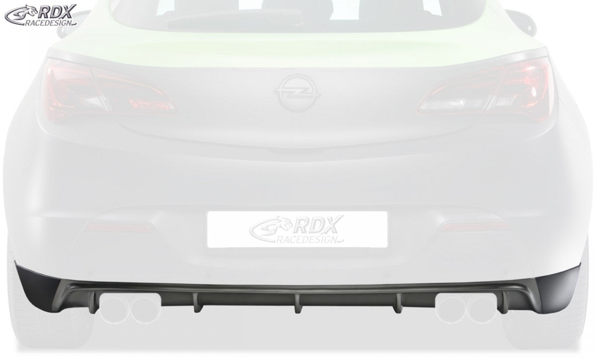 LK Performance RDX rear bumper extension OPEL Astra J GTC Diffusor (for Left+Right Exhausts) - LK Auto Factors
