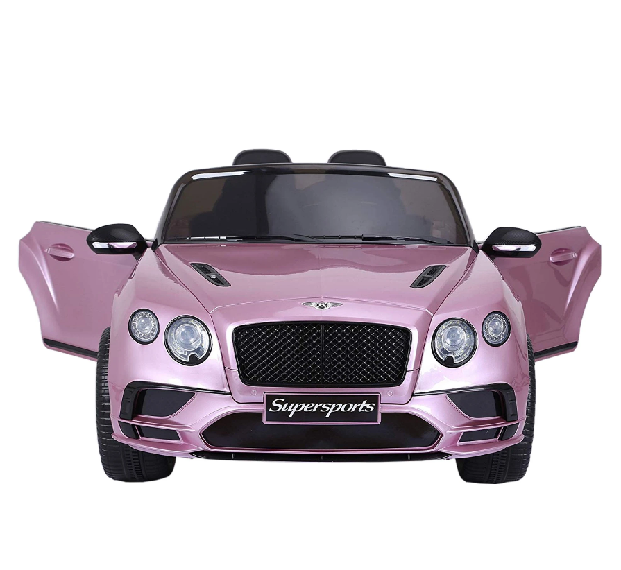 Bentley Continental Super Sports Ride on Car - 12V 2WD Painted Pink