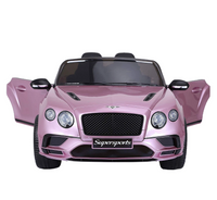 Thumbnail for Bentley Continental Super Sports Ride on Car - 12V 2WD Painted Pink