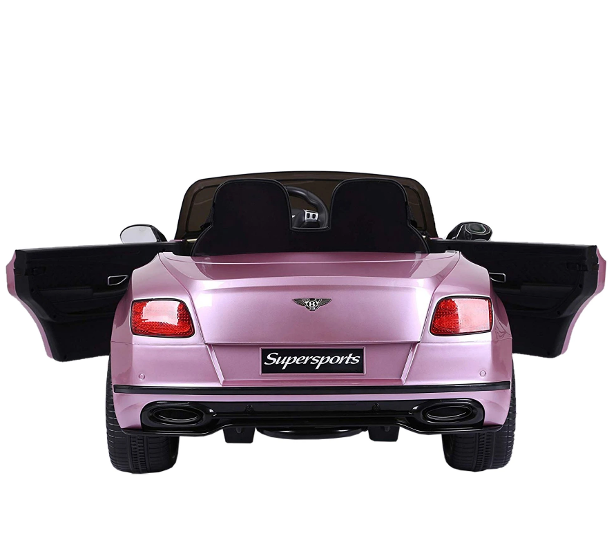 Bentley Continental Super Sports Ride on Car - 12V 2WD Painted Pink