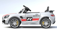 Thumbnail for Mercedes Benz GTR AMG Licensed 6V 7A Battery Powered Kids Electric Ride On Toy Car White