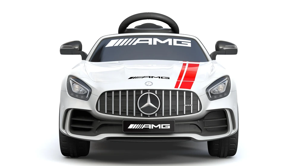 Mercedes Benz GTR AMG Licensed 6V 7A Battery Powered Kids Electric Ride On Toy Car White