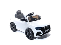 Thumbnail for 12V Licensed White Audi Q8 RS Battery Ride On Car