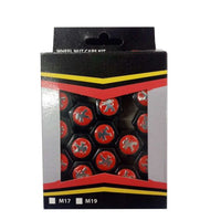 Thumbnail for Paugeot Sport Performance Branded Universal Wheel Nut Caps Covers 17mm