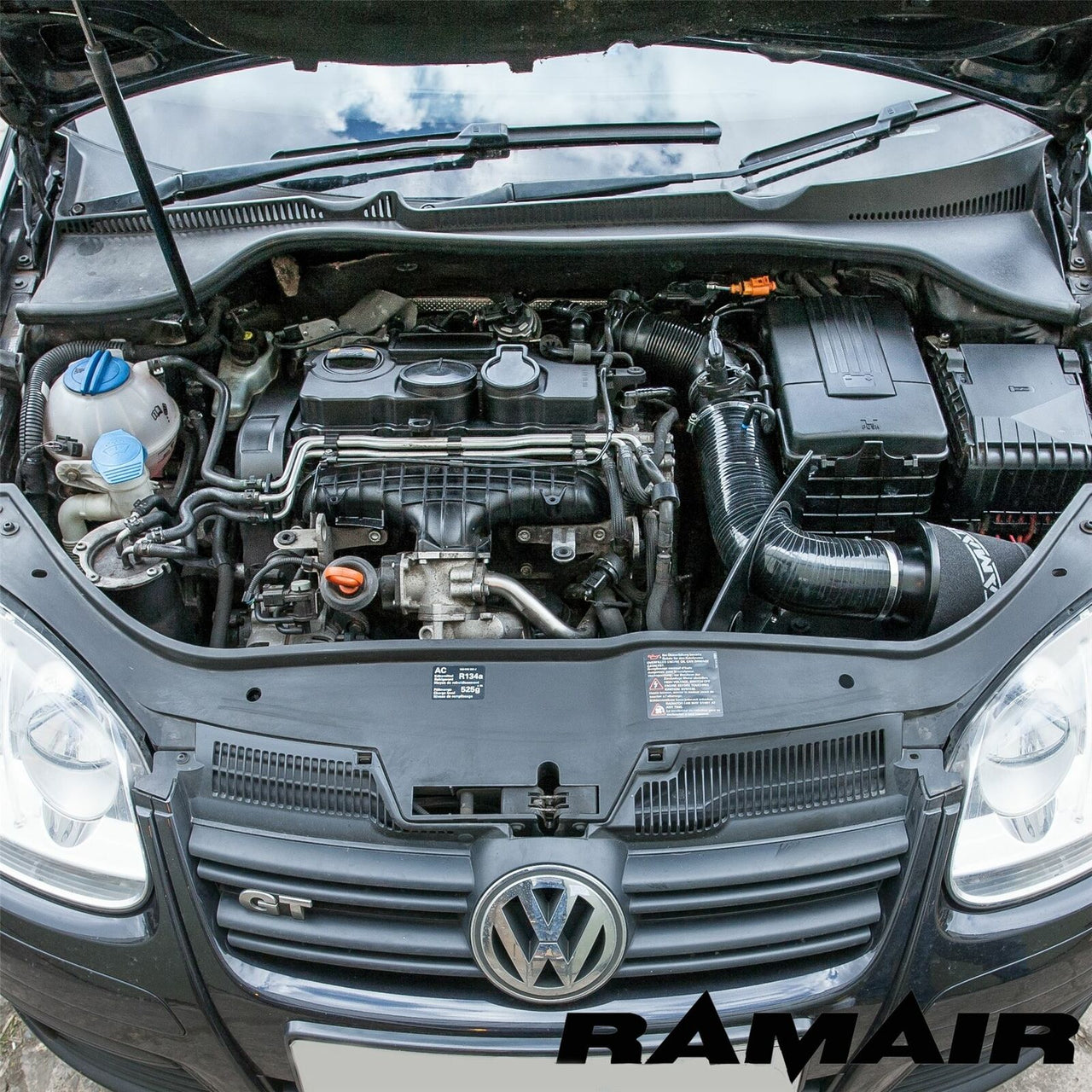 Ramair Cone Air Filter Intake Induction Kit Heat Shield for VW