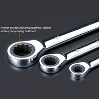 Thumbnail for Ratcheting Wrench Open End Metric Spanner Set.