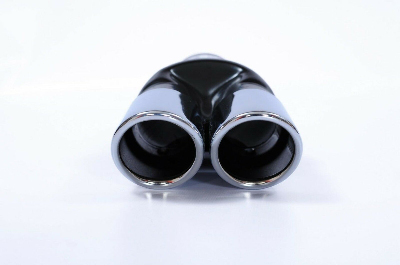 UNIVERSAL DOUBLE  CHROME EXHAUST PIPE TIP TAIL MUFFLER 38-57MM