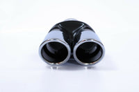 Thumbnail for UNIVERSAL DOUBLE  CHROME EXHAUST PIPE TIP TAIL MUFFLER 38-57MM