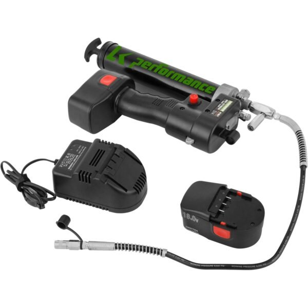LK Performance 10,000psi 18v Cordless Electric Grease Gun + 2 Batteries | Grease Cordless Battery,special offer