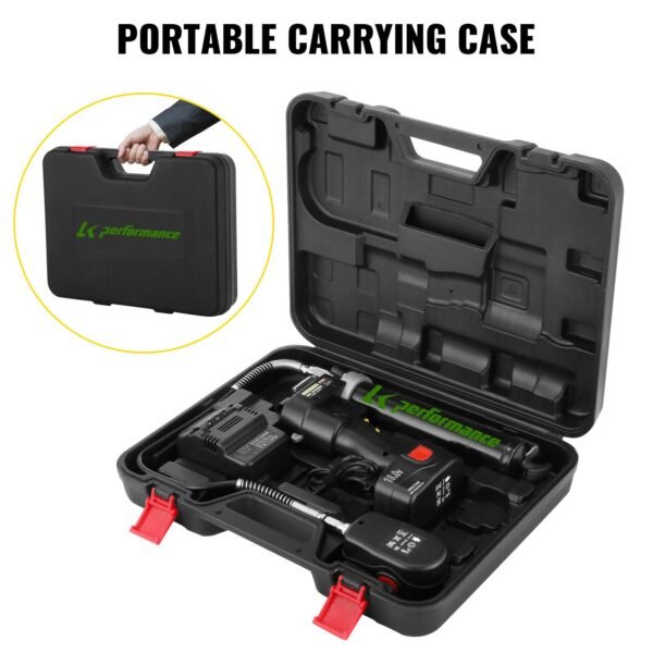 LK Performance 10,000psi 18v Cordless Electric Grease Gun + 2 Batteries | Grease Cordless Battery,special offer