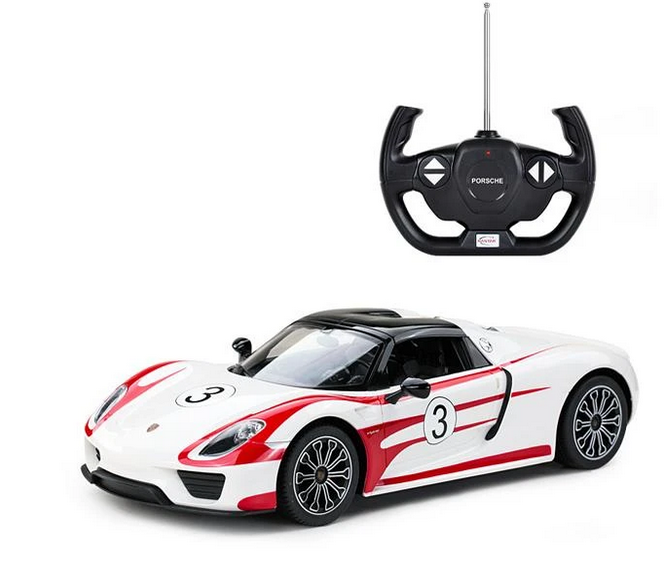 RC 1:14 Porsche 918 Spyder Weissach Kids Remote Control Toy Car - White | Porsche 918,RC Cars