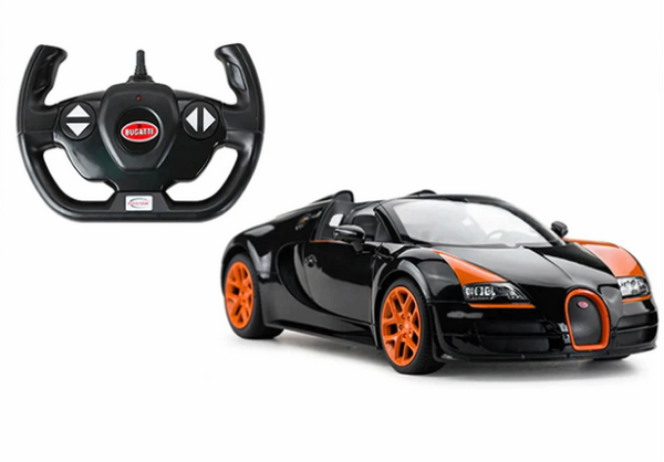 Rastar RC 1:14 Bugatti Veyron Kids Remote Toy Car - Black | Bugatti Veyron,RC Cars