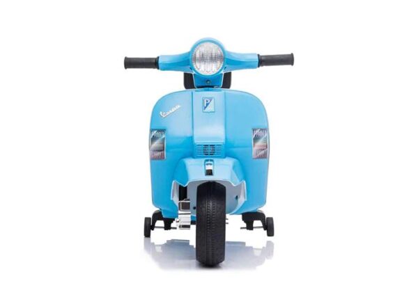 Vespa PX150 Licensed 6V Ride On Scooter Bike with Training Wheels For 1.5-3 Years Old (Model: A008) (Blue)