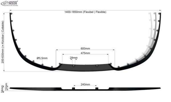 LK Performance RDX Universal Spoiler lip CUP2.0 Front Splitter Insight | Automotive,body kit,bodykit,car accessories,Car Parts,diffuser,front,front lip,Insight,rear,side skirt,side skirts,sideskirt,splitter,spoiler,Spoiler lip